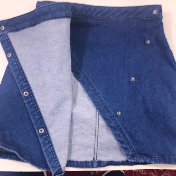 Free People wrap denim mini skirt, size 4 - Picture 2 of 7